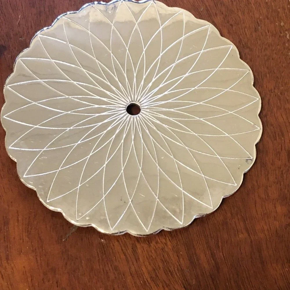 Vintage 2 in 1 Silver Chrome Towle Flower Trivet Footed